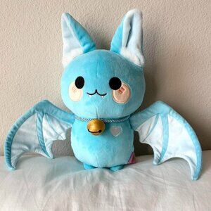 HoneyMaru Japanese Plush Blue Bat w/ Bell Stuffed Animal Toy